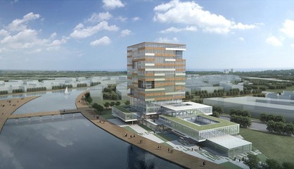 基于BIM平臺的綠色設(shè)計 | 中日曹妃甸生態(tài)工業(yè)園綜合服務(wù)大樓